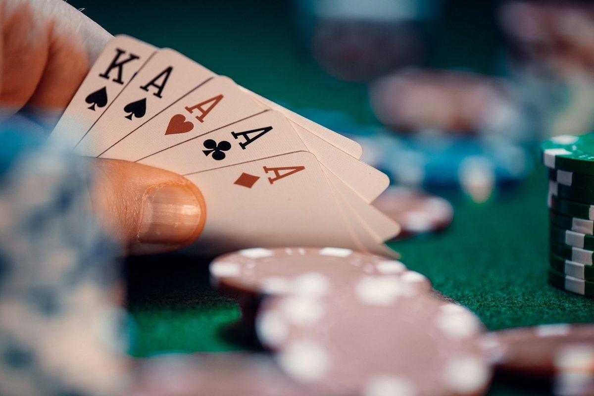 A blackjack table