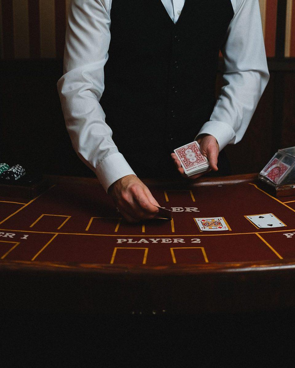 A dealer at work